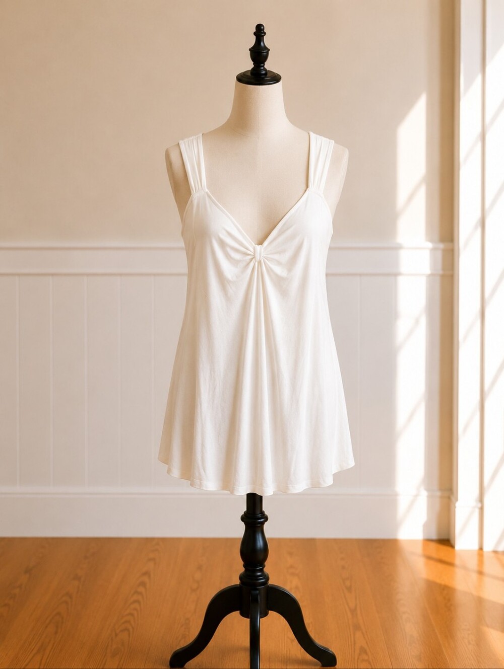 Frenchi Cream Sleeveless Top